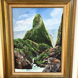 Original Oil Painting ..Iao needle … Iao valley .. Maui 