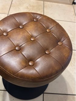 Tan Faux leather stool