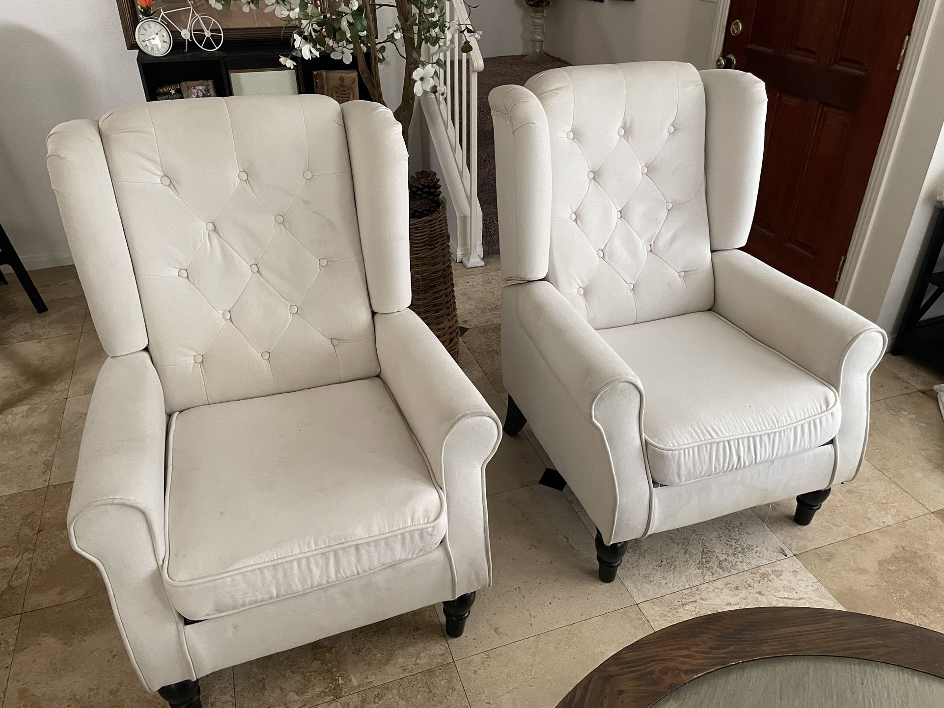 Tufted Accent Chair with High Wingback