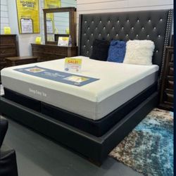 *Last Chance!!!*---Stunning Queen Black Leather Gel Bed Frames---Limited Inventory!!!---Delivery Available👌