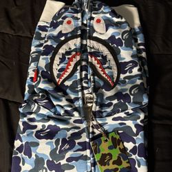 Blue ABC Bape Hoodie 