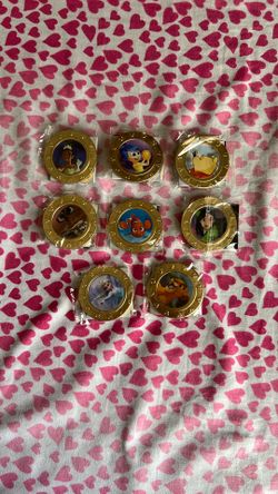 Disney 100 Coins Lot Of 8