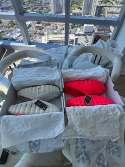 Nike Mind 001 - Light Bone & Solar Red Sz 12M