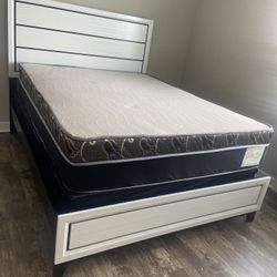 Queen Mattress With Box Spring Only - Free Delivery 🚚 Today To Reasonable Distance 