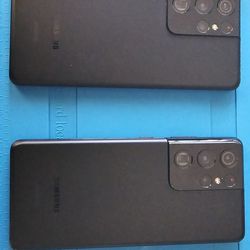 2 Galaxy S21 Ultra,  1 AT&T , 1 T-Mobile