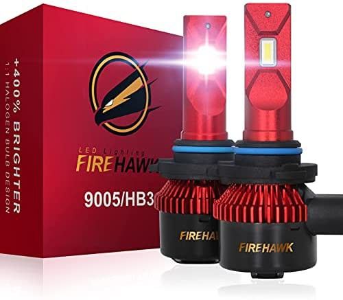 HB3 (9005) FireHawk New LED Bulbs 15000LM Japanese CSP, 400% Brightness, 20