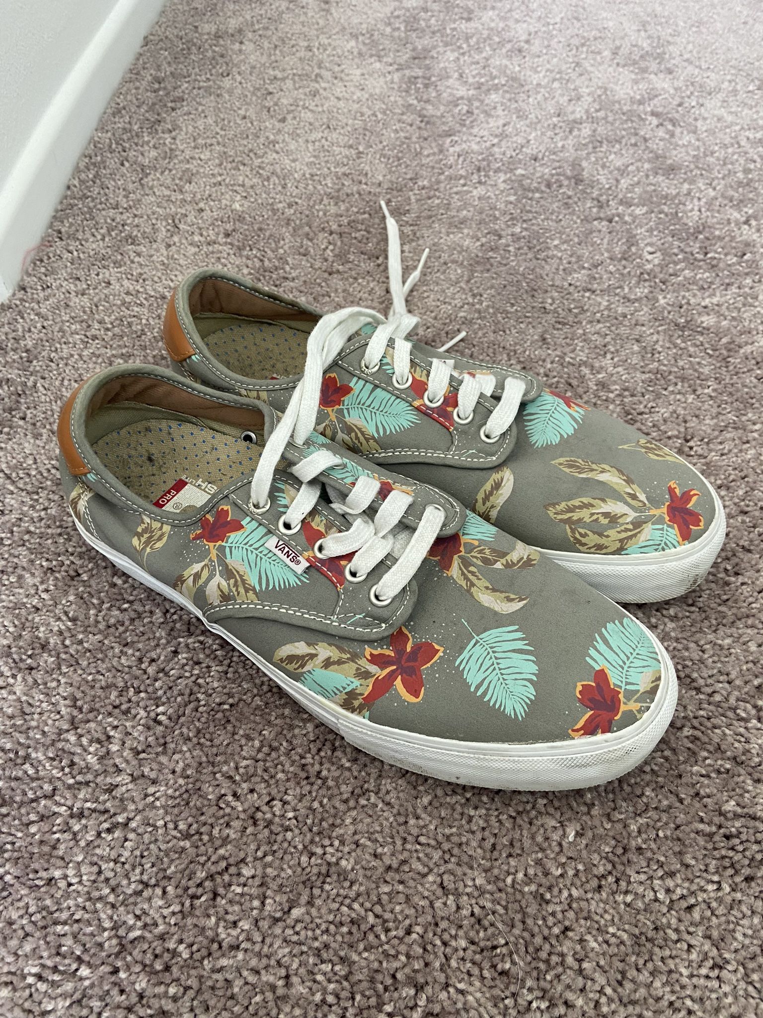 Grey Floral Vans