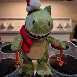 Animated Dancing CHRISTMAS Dinosaur To Twist And SHOUT 