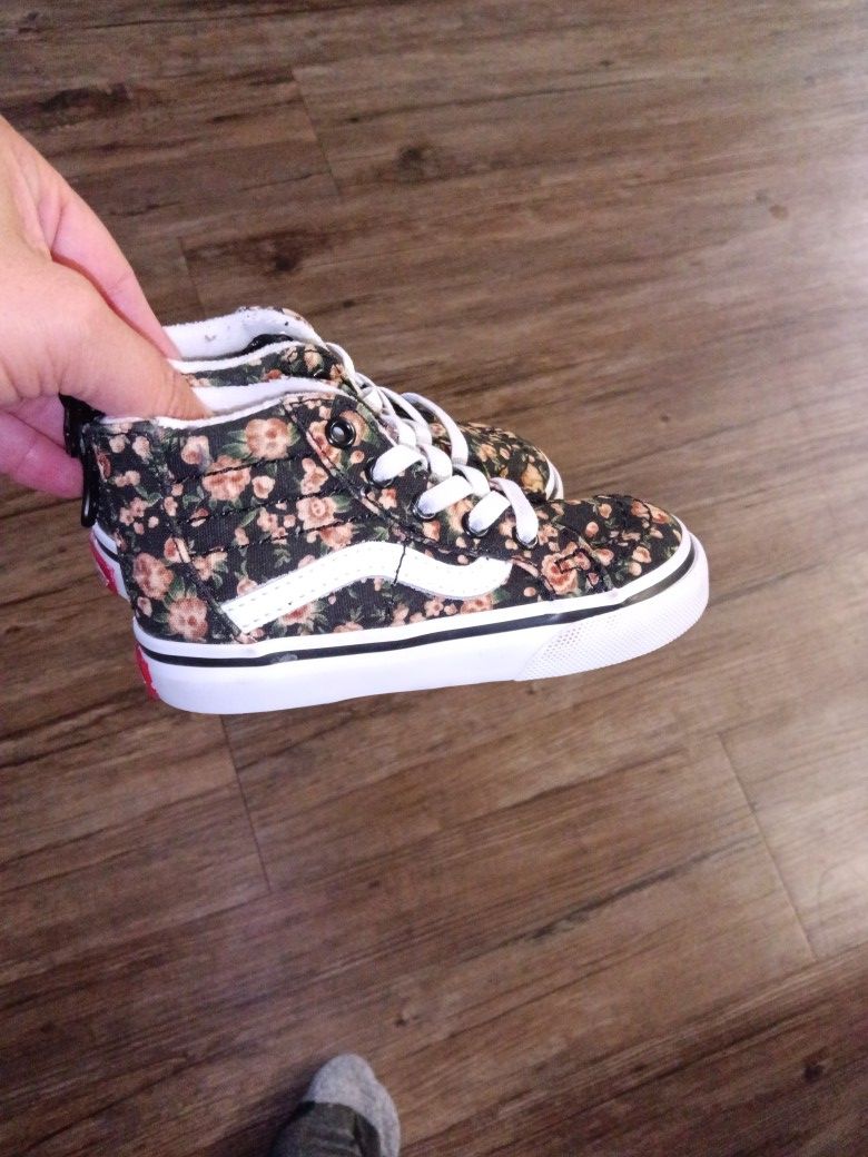 Girls Floral Vans  Toddler 6