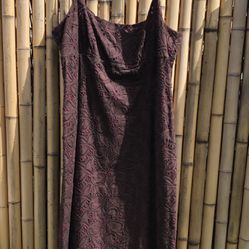 Ann Taylor Brown And Fuchsia Dress Size 12