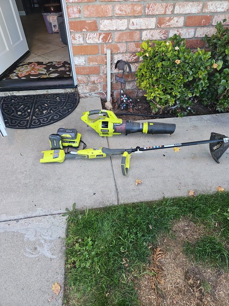 Ryobi Weed Wacker And Leaf Blower