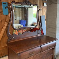 Antique Dresser With Mirror-Must sell Today