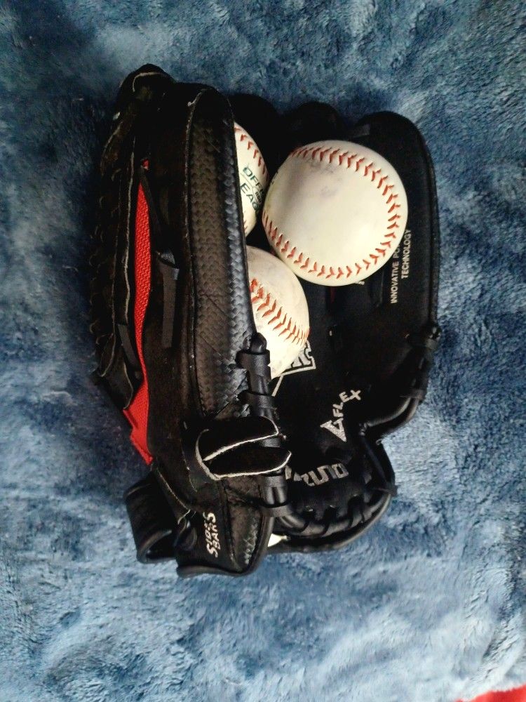 Baseball Glove And Baseballs