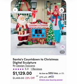 Santa's Countdown to Christmas Digital Sculpture