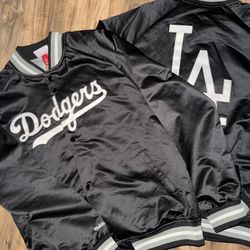 New men’s size large & XL Mitchell & ness LA Dodgers satin jacket 