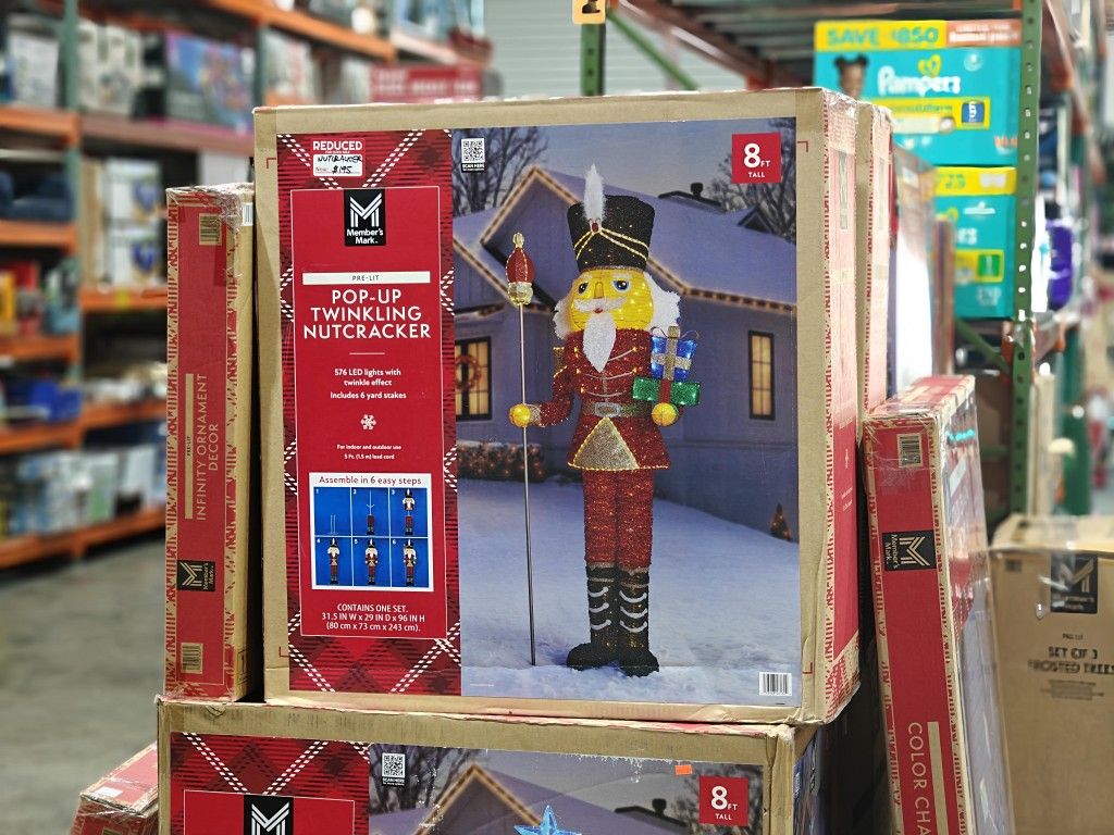8ft Pop-Up Twinkling Nutcracker Christmas Decor