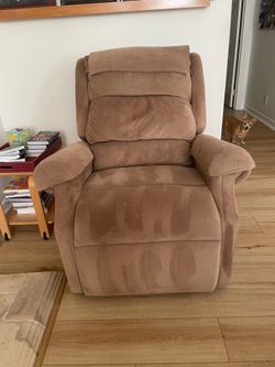 Tan electric recliner