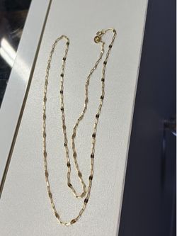 Gold Italy 14kt paperclip-mirror 22” 1.5 mm 2.1g