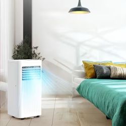 8,000 BTU (5,000 BTU DOE) 115-Volt Portable Air Conditioner Cools 350 sq. ft. with Dehumidifier and LCD Remote:$120