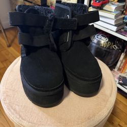 Ugg Size 9 Platform Black Boots 