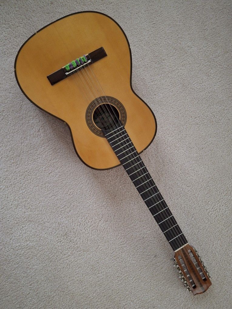 Mexican Paracho 12 String Acoustic Electric Guitar