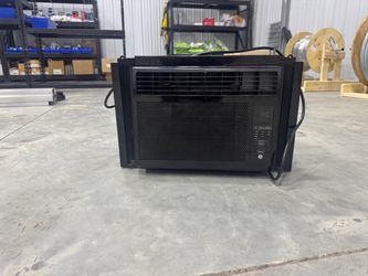 GE Black Window Air Conditioner Unit
