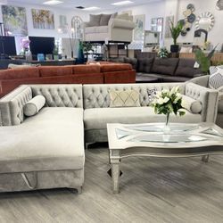 2pc Sectional W/ Storage Chase 