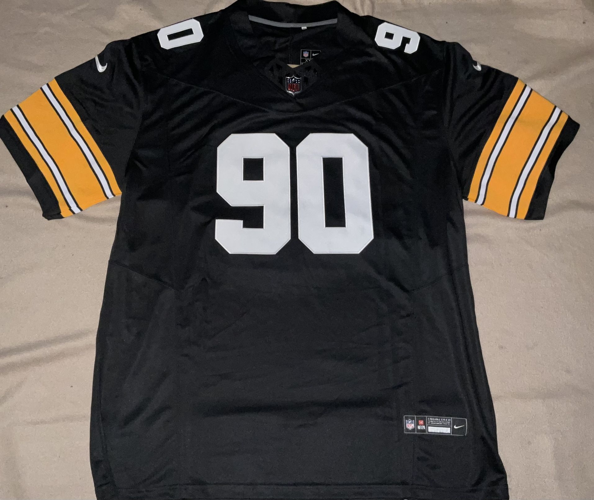 T.J Watt Pittsburgh Steelers #90 Black Vapor stitched Football Jersey Men’s Size XXXL NWT