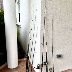 Various Fishing Rods And Reels For Sale 