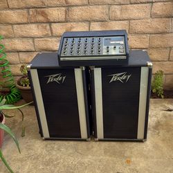 Roland channel mixer PA 60 PV speakers