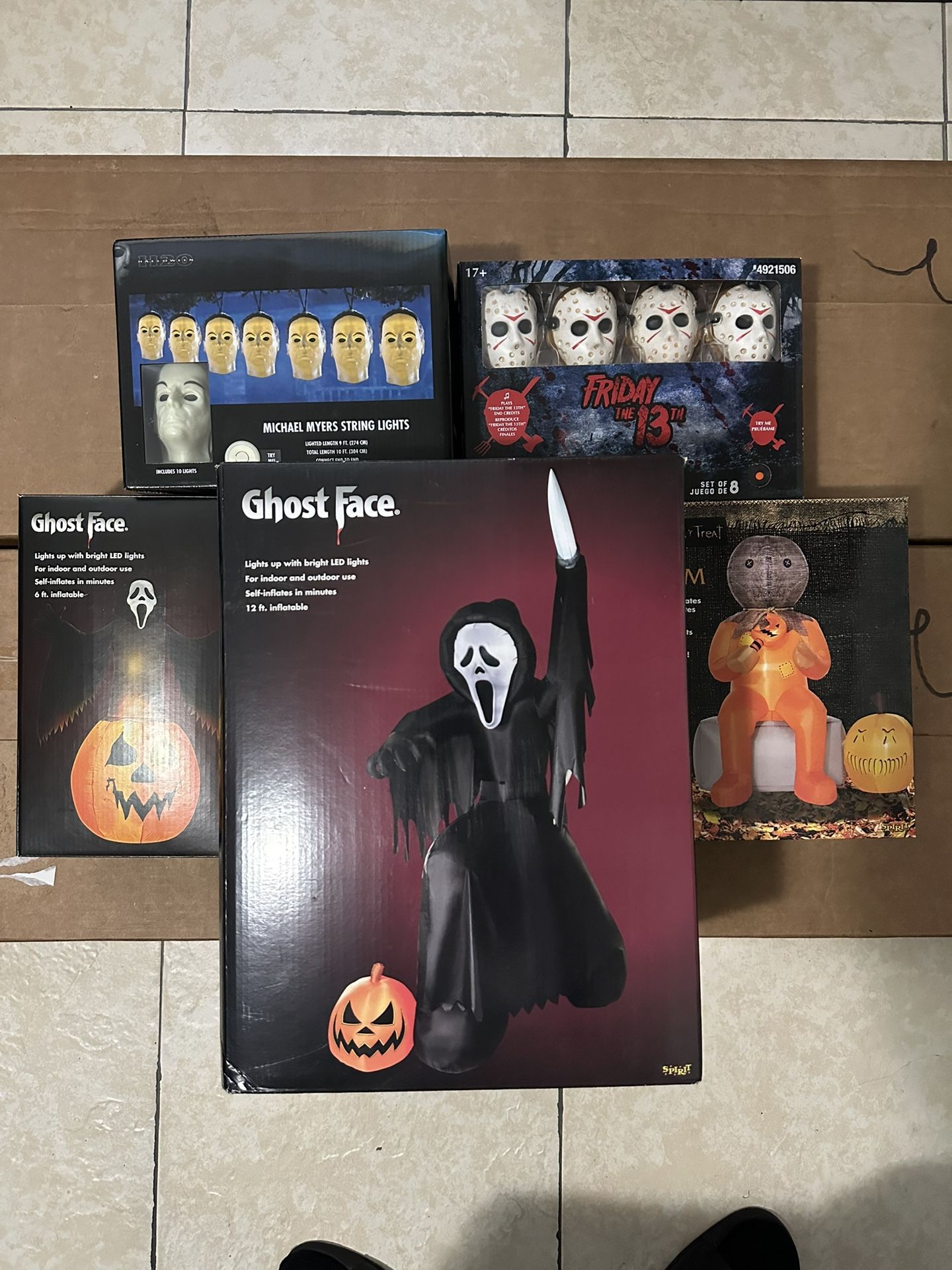 Spirit Halloween Inflatable Bundle And Other Halloween Decorations - Horror Bundle