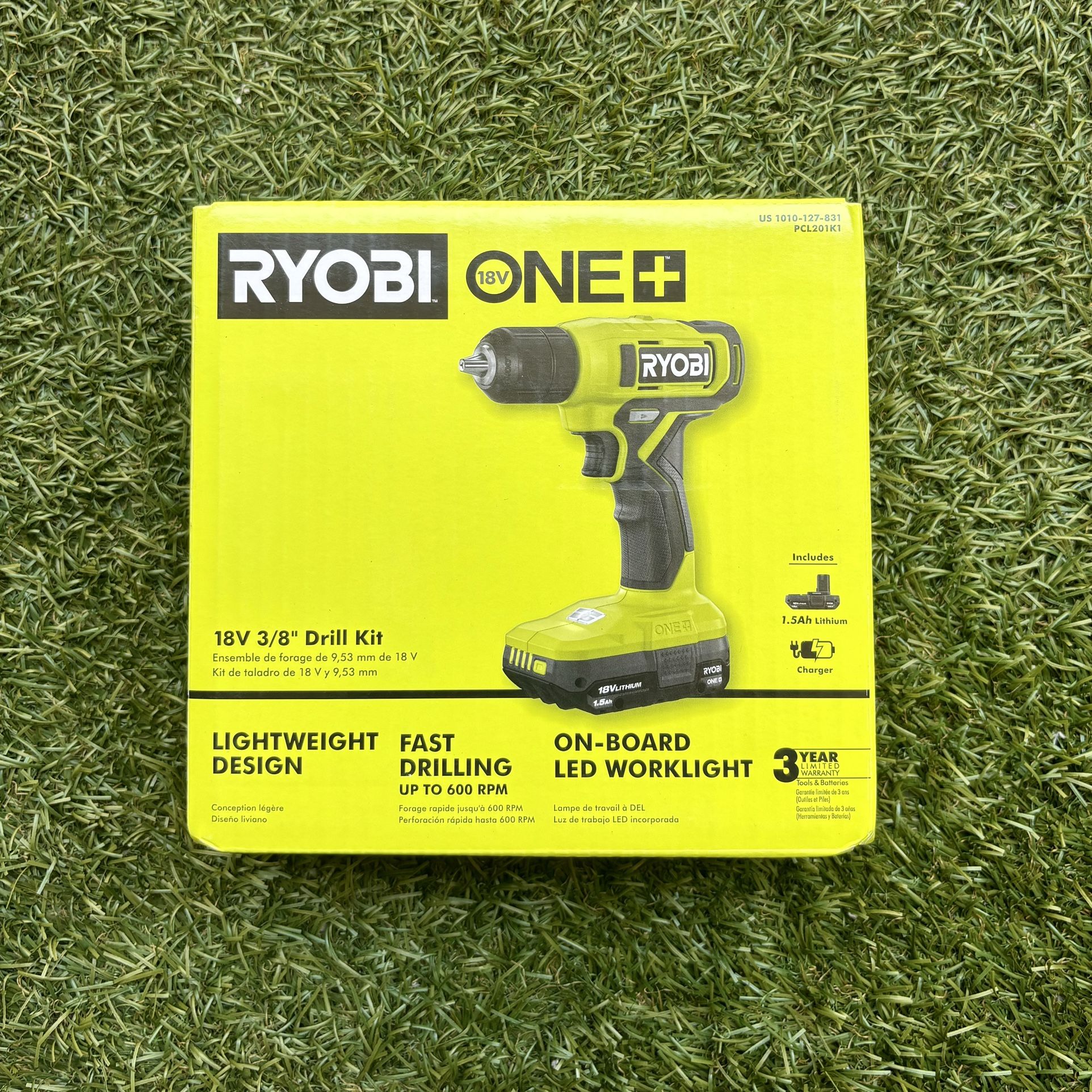 RYOBI ONE+ 18V Cordless 3/8 in. Drill/ Driver Kit with 1.5 Ah Battery and Charger