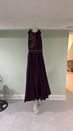Deep Purple Beaded Formal Gown. E piece