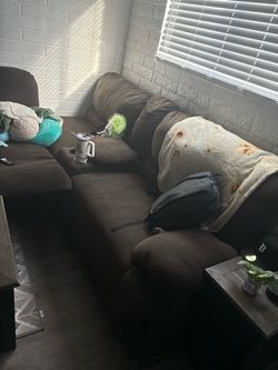 Brown sectional