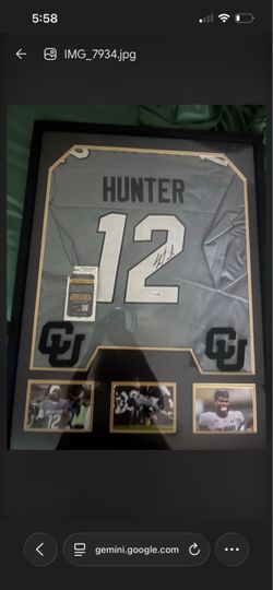 Travis Hunter - Nike Authentic Custom Framed Autographed Colorado Buffaloes Jersey Display