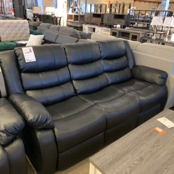 Black Sofa Loveseat And Chair Recliner 