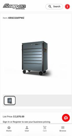 Snap on tool box