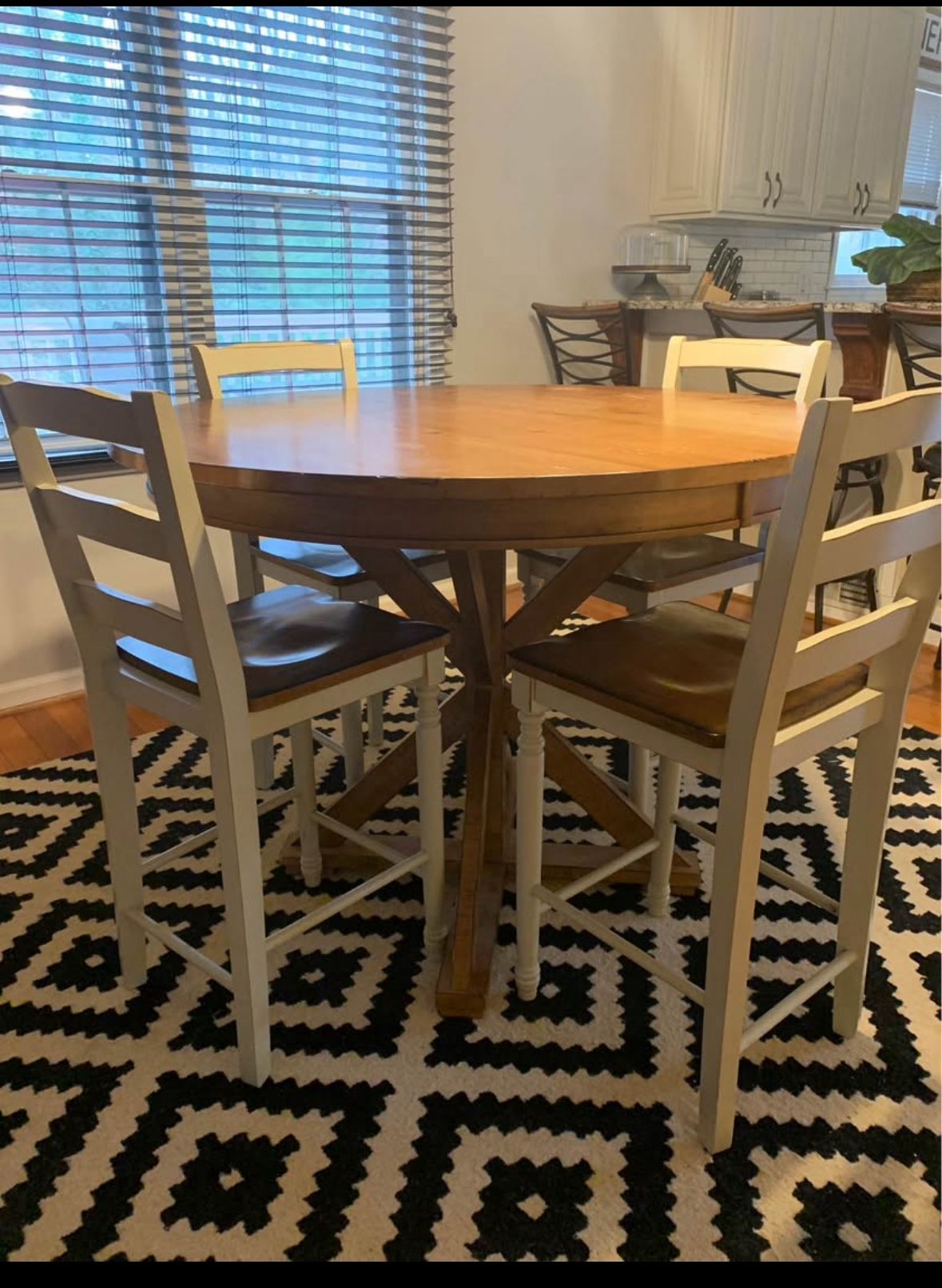 Hightop Table & 6 high back stools