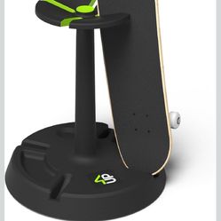 4-UP Skateboard Rotating Stand Floor Rack Holds 4 Boards