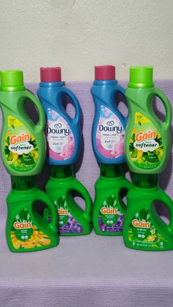 Detergentes Gain líquido & Softener Gain & Downy
