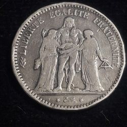 1849 Silver Francs Coin