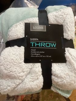 Living Solutions Sherpa Throw Blanket 50x60