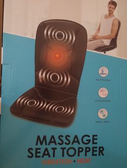 Brand New Massage Seat Topper w/ Vibration & Heat Massager for Chair Health Touch