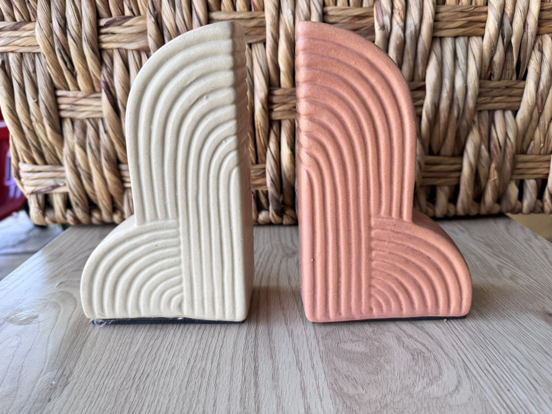 Ceramic Rainbow Book Ends 