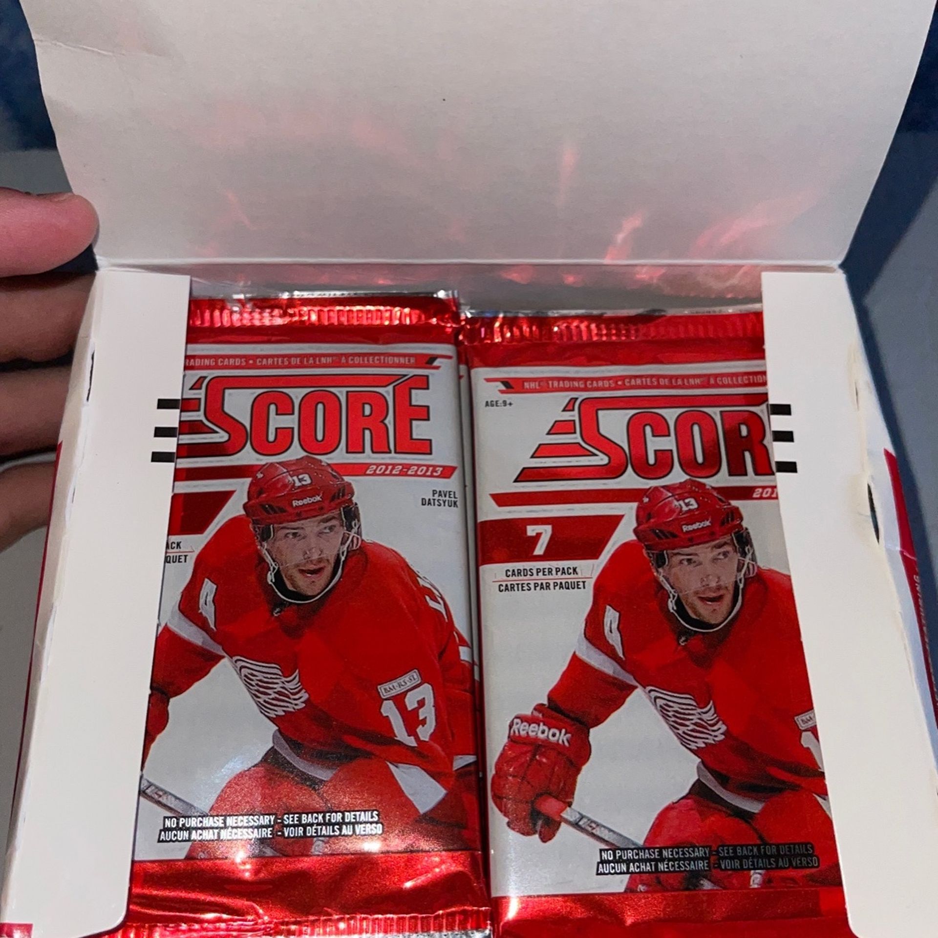 2012-13 Panini Score Hockey Cards Box (open)