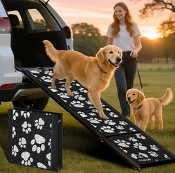 New 71” Extra Wide Folding Dog Ramp for Car SUV Truck Up to 250 Lbs
