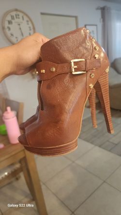 Leather open toe boots Michael Kors