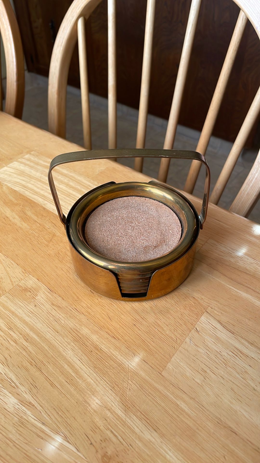 Mid Century Brass Coasters