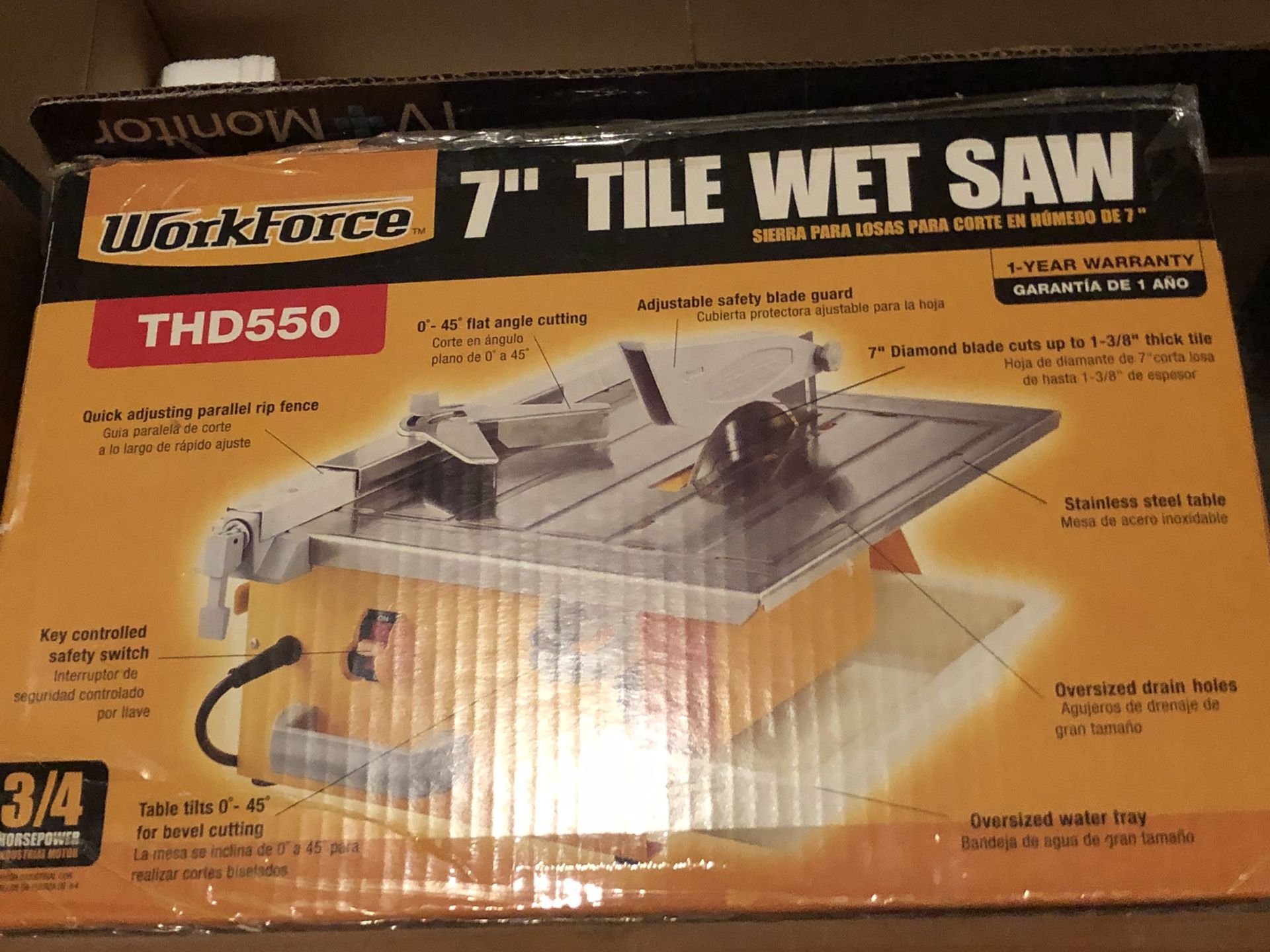Workforce 7 Wet Tile Saw For Sale In Gilbert