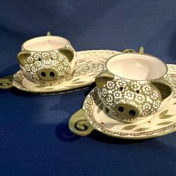 Temp-Tations Figural Pig Soup Mug & Sandwich Set